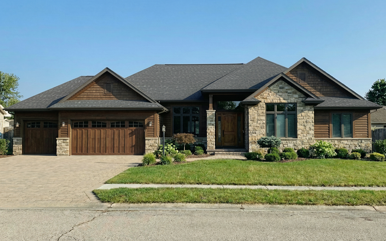 New charcoal shingles after visualization